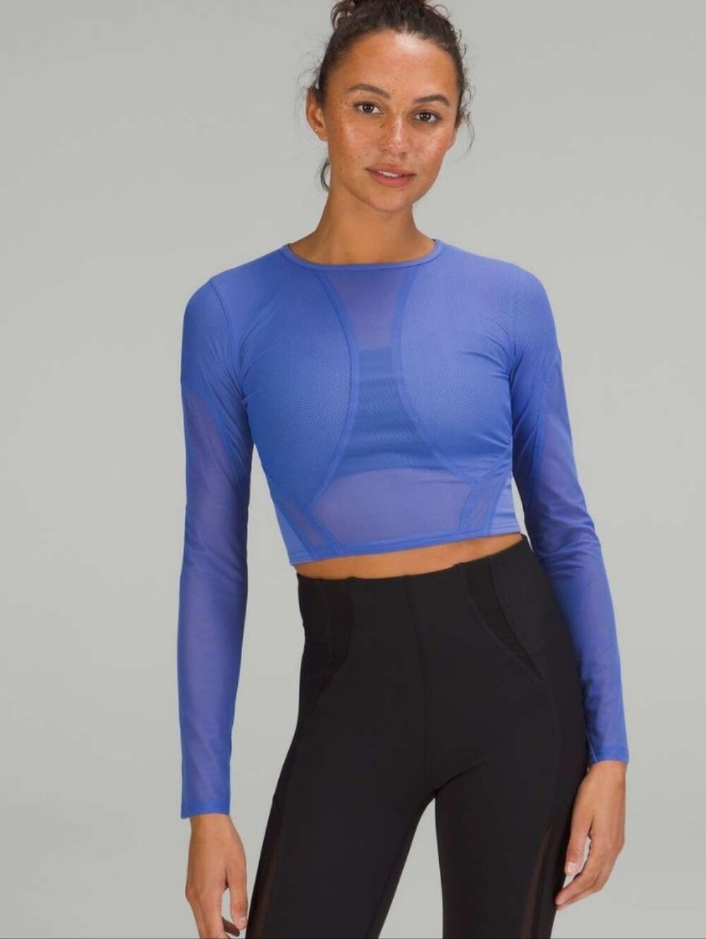 Lululemon Mesh Panelled Training Long Sleeve Shirt, Wild Indigo